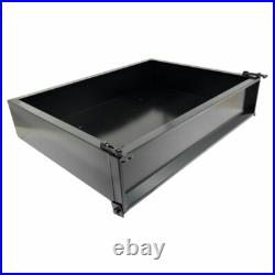 Black Steel Utility Cargo Box with Brackets for E-Z-GO TXT Golf Cart
