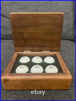 Boxed set of White House Golf Balls. Clinton era. 6 Wilson balls in custom box