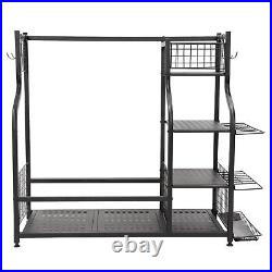 Brand New 2 Golf Bag Storage Stand Garage Organizer Golf Clubs OPEN BOX Rack