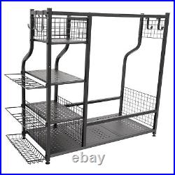 Brand New 2 Golf Bag Storage Stand Garage Organizer Golf Clubs OPEN BOX Rack