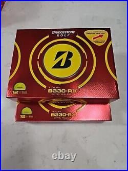 Bridgestone Tour B330-RX Yellow 24 Golf Balls Two Boxes New In Box