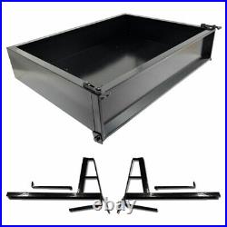 Club Car DS 2000.5 and Up Golf Cart Black Steel Utility Cargo Box with Brackets Club Car DS 2000.5 and Up Golf Cart Black Steel Utility Cargo Box with Brackets