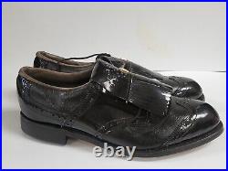 Dexter Golf Shoes Men's Black Spikes Kiltie Leather Sz. 10 D NEW No Box