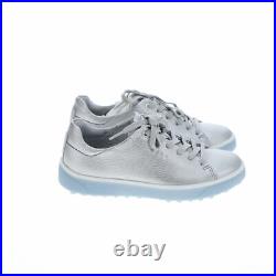 ECCO Tray Hybrid Hydromax Water Resistant Golf Shoe Silver Womens 5.5 NEW IN BOX