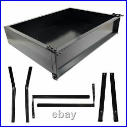 EZGO RXV Golf Cart Black Steel Utility Cargo Box with Brackets EZGO RXV Golf Cart Black Steel Utility Cargo Box with Brackets