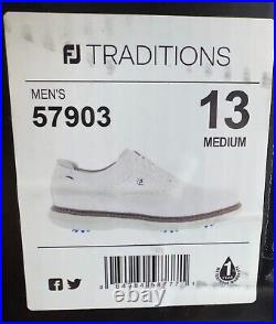 FJ Traditions 57903 Mens Size 13 Medium White (New in Box)