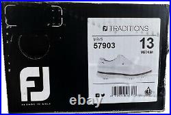 FJ Traditions 57903 Mens Size 13 Medium White (New in Box)