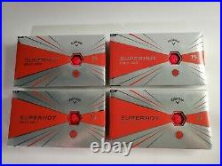 (FOUR) Callaway SuperHot Golf Balls BOLD RED 15 balls/box 60 total FREE SHIP NEW