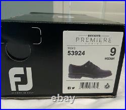 Fj Men's Dryjoys Premiere Black Leather 9m. Model 53924. New In Box