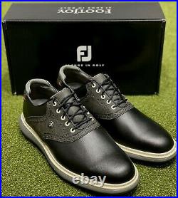 FootJoy 2021 Traditions Golf Shoes 57904 Black 10.5 Medium (D) New in Box #85712