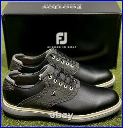 FootJoy 2021 Traditions Golf Shoes 57904 Black 9.5 Medium (D) New in Box #85710