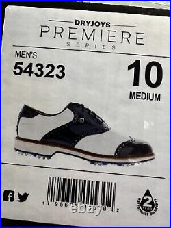 FootJoy DryJoys Premiere Wilcox Golf Shoes, size 10 54323 NEW With Box