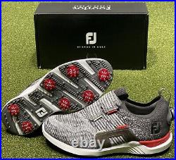 FootJoy HyperFlex BOA Men's Golf Shoes Gray/Red 9.5 Medium (D) New in Box #86175
