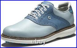 FootJoy Men's Traditions Golf Shoe, Grey/Blue, Size 10 Brand New In Box