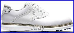 FootJoy Men's Traditions Golf Shoe, White/White, Size 10 Brand New In Box