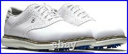 FootJoy Men's Traditions Golf Shoe, White/White, Size 10 Brand New In Box