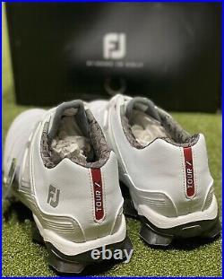 FootJoy Tour X Men's Golf Shoes 55403 White/Red 9 Medium (D) New in Box #83307 FootJoy Tour X Men's Golf Shoes 55403 White/Red 9 Medium (D) New in Box #83307