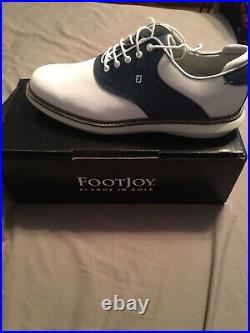 FootJoy Traditions Golf Shoes NEW IN BOX! White and Navy Saddle