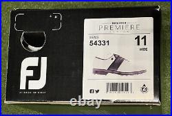 Footjoy Premiere Series Packard White/Black/Black 11W, Brand New in Box