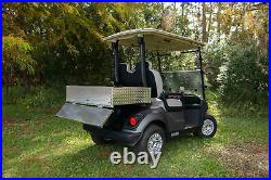 GTW Golf Cart Cargo Box Aluminum Universal Fit for EZGO Club Car Yamaha Cars