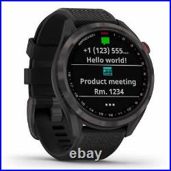 Garmin Approach S42 GPS Golf Smartwatch Gunmetal with Black Band, Open Box