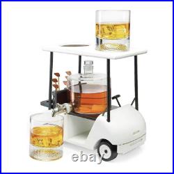 Golf Cart Decanter with 2 Whiskey Glasses A MUST SEE! BRAND NEW IN BOX