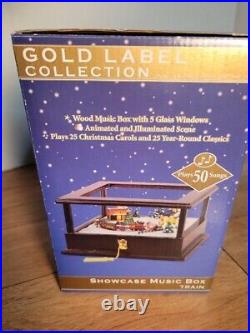 Golf Label Collection Train Showcase Music Box 50 Songs New in Box