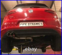 Golf MK7 2.0 GTD (without sound pack) Back Box Delete PIPE DYNAMICS EXHAUST