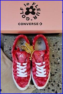 Golf-converse Le Fleur Ox Barbados Cherry Men's 11 New In Box Quilted Velvet