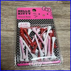 Hello Kitty Golf Wood Tees 2-1/8 Lot 50 Packs Of 30pc Boxes Multicolor Sanrio
