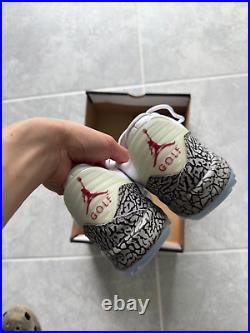 JORDAN ADG Golf White/White-Cement Grey-Fire Red AR7995-100 Men's 11 New In Box JORDAN ADG Golf White/White-Cement Grey-Fire Red AR7995-100 Men's 11 New In Box