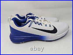 LUNAR COMMAND 2 Golf Shoes, White and Blue, 849967-107, New without Box