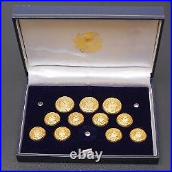 London Badge & Button Co Blazer Set Royal Blackheath Golf Club 3 Lg 8 Sm withbox