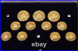 London Badge & Button Co Blazer Set Royal Blackheath Golf Club 3 Lg 8 Sm withbox