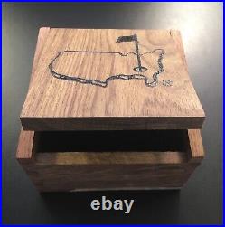 MASTERS Golf Trinket Keepsake Collector Display Box Augusta- 4.5 x 4.5 x 2.5
