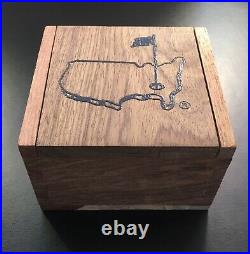MASTERS Golf Trinket Keepsake Collector Display Box Augusta- 4.5 x 4.5 x 2.5