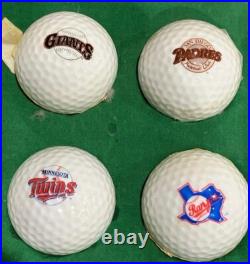 MLB 1990 Major League Baseball Golf Ball 26 Team Logo Collection withDisplay Case