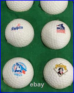 MLB 1990 Major League Baseball Golf Ball 26 Team Logo Collection withDisplay Case