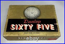 NEW Dunlop Sixty Five Recessed Golf Balls 1 Dozen With Box