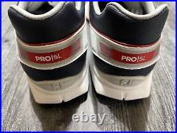 NEW FootJoy Pro SL Golf Shoes White Navy Red Leather, 11 M, New In Box NEW FootJoy Pro SL Golf Shoes White Navy Red Leather, 11 M, New In Box
