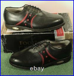 NEW IN BOX Mens FootJoy Classics Tour 9 E Wide Style 51490 Black/Red Golf Shoes NEW IN BOX Mens FootJoy Classics Tour 9 E Wide Style 51490 Black/Red Golf Shoes