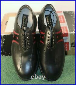 NEW IN BOX Mens FootJoy Classics Tour 9 E Wide Style 51490 Black/Red Golf Shoes NEW IN BOX Mens FootJoy Classics Tour 9 E Wide Style 51490 Black/Red Golf Shoes