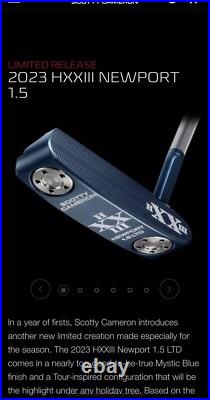 NEW Scotty Cameron Holiday 2023 H23 Limited Edition Putter Yellow Box SMOKE FREE