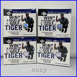 NEW Sealed 2002 Upper Deck PGA Golf Factory Sealed Box 24 packs 4 Box Case Tiger