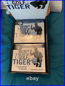 NEW Sealed 2002 Upper Deck PGA Golf Factory Sealed Box 24 packs 4 Box Case Tiger