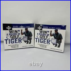 NEW Sealed 2002 Upper Deck PGA Golf Factory Sealed Box 24 packs 4 Box Case Tiger
