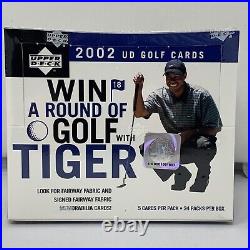 NEW Sealed 2002 Upper Deck PGA Golf Factory Sealed Box 24 packs 4 Box Case Tiger