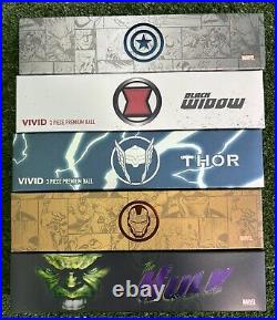 NEW Volvik VIVID Marvel Limited Edition Golf Ball Gift Packs 5 Boxes NEW Volvik VIVID Marvel Limited Edition Golf Ball Gift Packs 5 Boxes