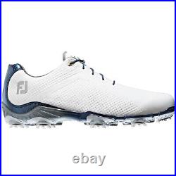 NEW! WithO Box- FootJoy 10.5 N- DNA DRYJOY'S Men's Golf Shoes-White/Navy, 53437