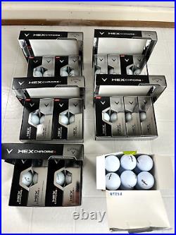 NEW in Box Callaway Hex Chrome + White Golf Balls 5 Dozen / 60 NIB